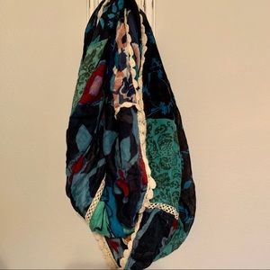Anthropologie Blue Lightweight Infinity Scarf